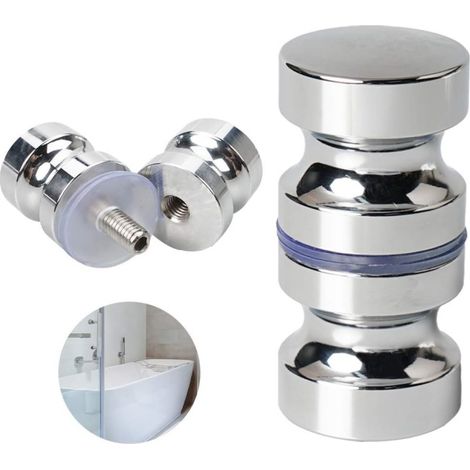 1 Pièces Bouton de Porte de Douche en Verre, Poignee de Porte de Douche en Alliage D'aluminium pour Salle de Bain Bureau Hôtel (1/5)