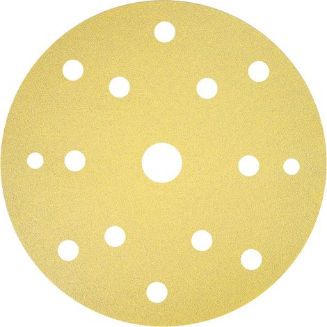 Bosch Papier abrasif P120 perforé 150 mm jaune pack 50