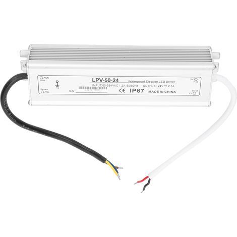 BERM 50W 24V DC wasserdichtes Netzteil, LPV-50-24 Treibertransformator aus Aluminiumlegierung für LEDs. (1/5)
