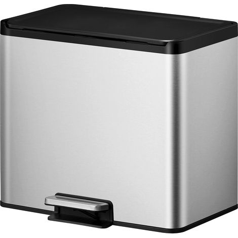 EKO, Poubelle à pédale Recycler, en acier, 30 l, collecteur à (1/5)