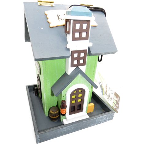 Mangeoire Chapelle en bois, à graines pour oiseaux 18 x 18 x 23 cm - animallparadise (1/4)