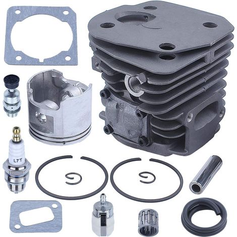 Adefol Grand kit piston cylindre pour Husqvarna 351 353 350 346XP EPA 345 340 série avec soupape de décompression, filtre à carburant, durite, roulement à aiguilles (1/5)