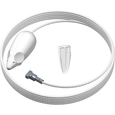 Pack câble Picture mouse blanc + 10 clips (1/5)