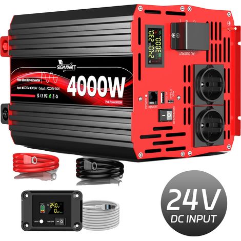 Inverter di potenza, 4000 W nominali, 8000 W di picco, 24 V 4000 W (8000 W di picco) (1/2)