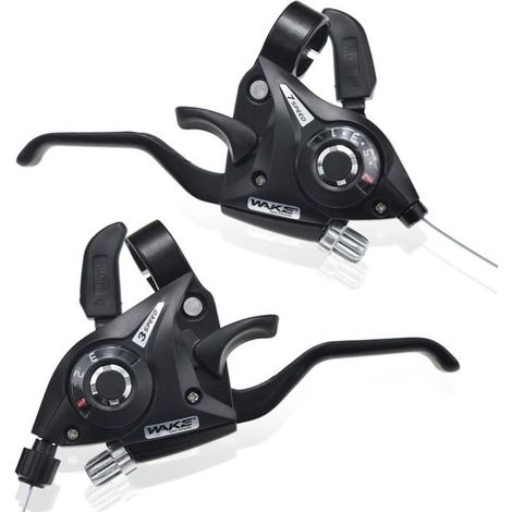 Ecleanfy - Manettes de Vitesse 3x7Vitesses VTT Vélo Frein Shifter, Levier de Vitesse Gauche Droite avec Indicateur de Vitesse et Câble de (1/5)