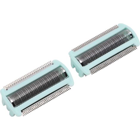 Lot de 2 têtes de rechange à grille pour tondeuse électrique, utilisables sur peau sèche ou humide, compatibles avec les rasoirs BRL130 et BRL140. (1/5)