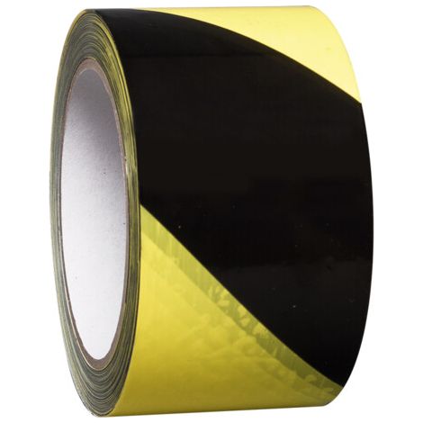 Moravia Ruban de marquage au sol PROline-tape jaune/noir autocollant 75 mm x 33 m (1/2)