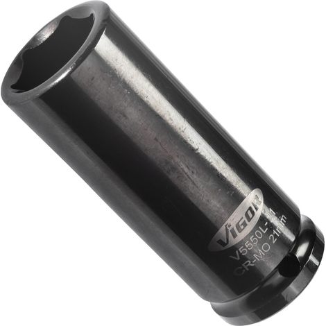 VIGOR Douille à carré creux 12,5 mm (1/2 pouce) profil hexagonal externe 21 V5550L-21 (1/4)