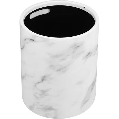 Poubelle Marbrée en Pp, Modèle Moyen 12 L, Blanc, Usage Intérieur (1/5)