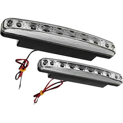 Feux De Jour LED - Lot De 2 - 8 LED Blanc - Universel Voiture SUV - Installation Grille (1/5)