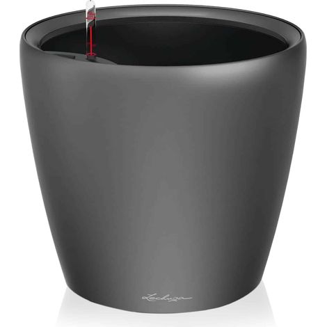 Pot de Fleurs d'Interieur Classico Ls Réserve d'Eau Intégrée Coloris Anthracite Ø 28 X 26 cm (1/5)