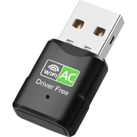 Carte réseau sans fil 600 Mbps 5 GHz / 2,4 GHz, adaptateur Wi-Fi USB double bande RTL8811 pour Windows et Mac/PC kns (1/5)