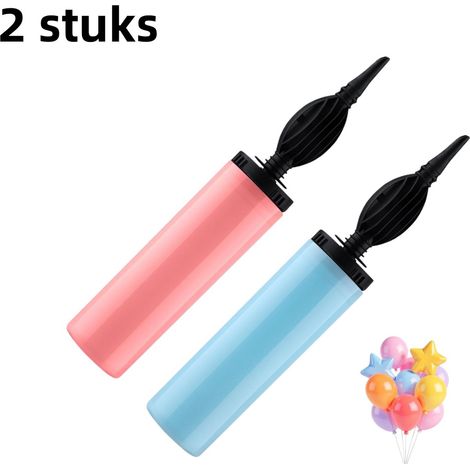 Ensemble deux pièces : pompe à ballon manuelle, gonfleur de ballons, pompe à air manuelle double tête longue, haute efficacité et facile à utiliser, couleurs macaron, couleur aléatoire. (1/5)