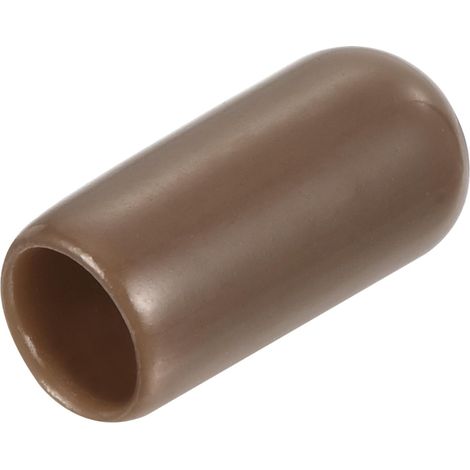 80pcs Rubber End Caps, 6 mm ID Screw Thread Protector PVC Flexible Protective Tips for Metal Tube, Cables, Wires, Rod, Nut and Bolt Cover, Brown (1/5)