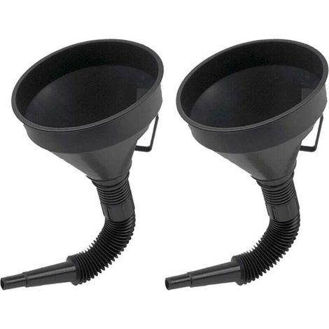 2 Pièces Grands Entonnoir Essence Entonnoir Huile Moteur en Plastique Flexible Entonnoir Filtre avec Filtre pour Moto Voiture Essence et Usages Domestiques