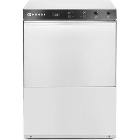 Lave-Vaisselle Double Paroi 500x500 avec Pompe de Vidange et Doseur Détergent - 230 V - Hendi