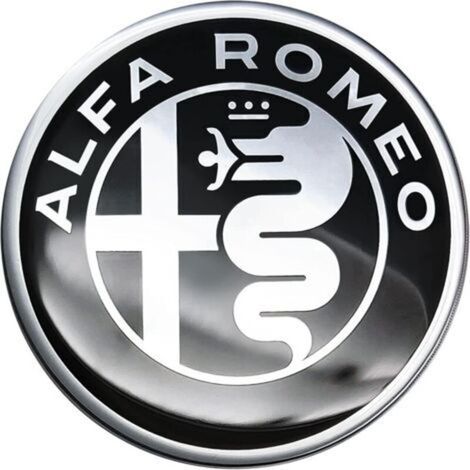 Ecleanfy-Autocollant 3D Alfa Romeo Logo, Blanc et Noir, 40 mm (1/5)