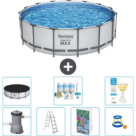 Bestway Piscina Bestway Steel Pro MAX Redonda - 488x122 cm - 8-piezas  S548