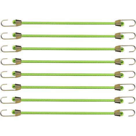 8 Pzs 25cm Tendeurs Elastiques avec Crochets Petits Cordons Elastiques avec Crochets Mini Tendeurs Sandow en Caoutchouc Universels Sangles de Tension Robustes pour Transport Camping Bagage Bâche Tente (1/5)