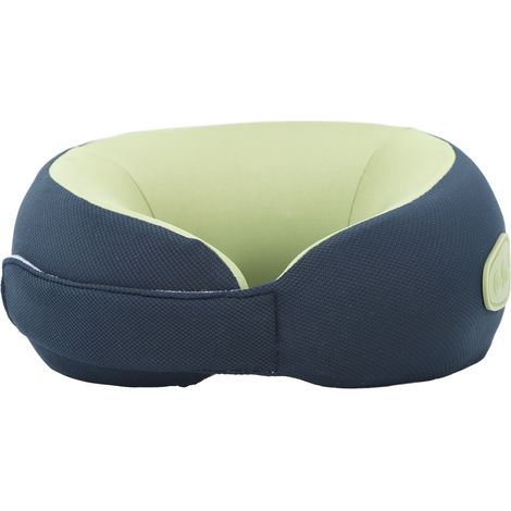 Oreiller de massage pour le dos et la nuque, coussin de massage électrique sans fil à compresse chaude, bleu-vert, pour le bureau, la voiture ou la maison. (1/5)