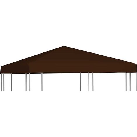 Toile de gazebo 310 g/m², 3 x 3 mètres, marron (1/5)