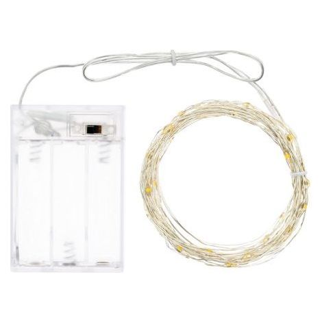 Lotti Catena Luminosa Microled 40 LED 4 m Luce Fissa Uso Interno Alimentazione a Batteria colore Multicolore (1/3)