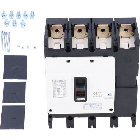 Disjoncteur 4P 250A Protection Batterie Interrupteur Sectionneur Coffret Moulé MCCB Moteur (1/5)