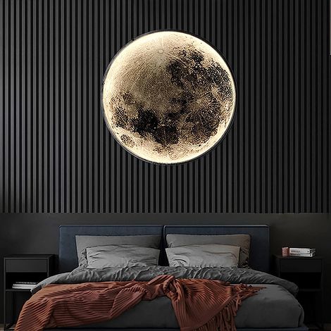 Applique Murale Interieur Lampe LED Murale Moderne 15W Design Cercle 6500K Noir Chambre à Coucher Salon 24 CM (1/5)
