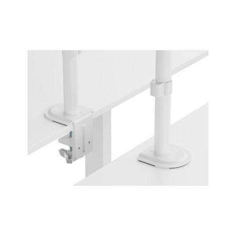 Soporte De Mesa Equip 650167 Para 2 Pantallas 17-32 Brazo Inclinable Y Giratorio 360 Color Blanco