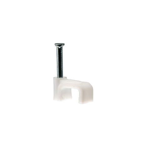 Support De Câble Plat Ydyp 2x1.5 - Blanc - 25 Pièces - Organisation - Accessoire Électrique (1/5)