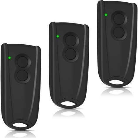 Lot de 3 télécommandes pour ouvre-porte de garage EcoStar RSC2-433, RSE2-433 et RSZ1-433. (1/4)