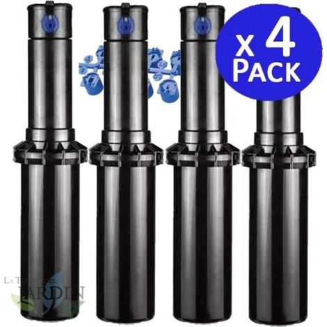 Lot de 4 Arroseur Hunter PGP-04 Ultra 3/4'' arroseur turbine d'arrosage, portée 4,9 à 14 m, angle réglable (1/2)