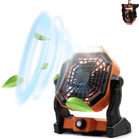 Ventilateur Camping LED 7800mAh – 270° – Table/Tente – Pique-Nique/Voyage – Portable (1/5)