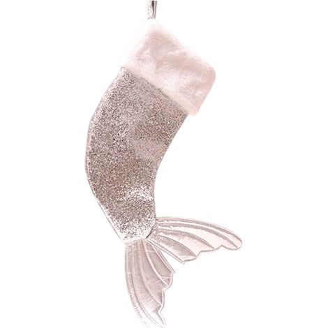Jarretière à bas de Noël en sequins queue de poisson, décoration de chaussette (1/5)