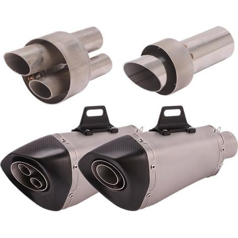 Tuyau d'échappement Silencieux D'échappement Universel pour Moto 54,5 Mm, DB Killer, Amovible, Réduit Le Bruit, Son Modifié (1/5)