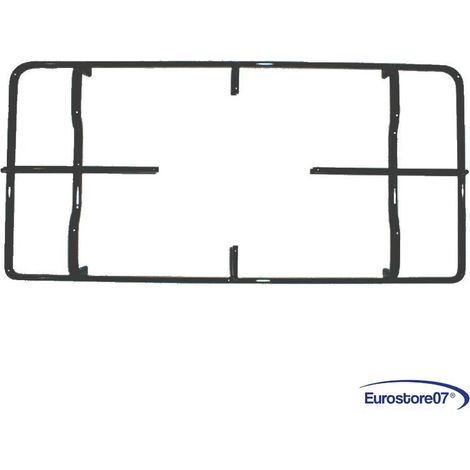 LOFRA GRIGLIA PER CUCINA A GAS SMALTATA NERA   424  X 220  mm.    2 FUOCHI