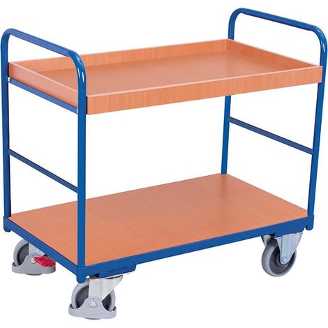 VARIOfit Etagenwagen niedrig 1.200 x 800 mm 1 Boden und 1 Tablett (1/3)