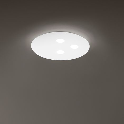 Plafoniera Contemporanea Random Alluminio Bianco Acrilico Led 27+21W 3000K (1/2)