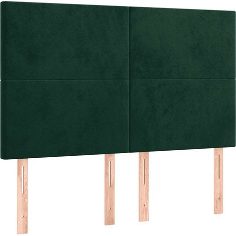Tête de lit Vert foncé 144 x 5 x 118/128 cm Velours (1/5)