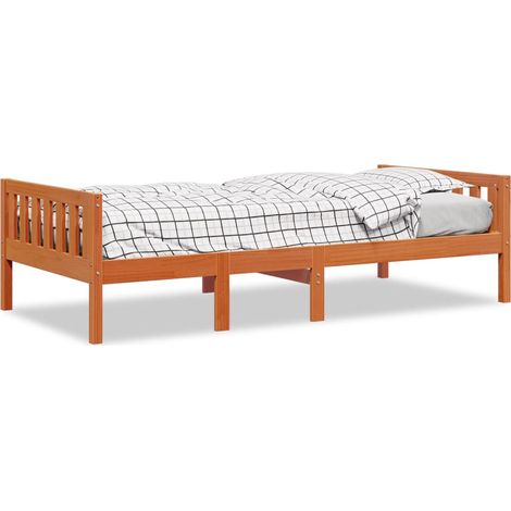 Maison Exclusive - Kinderbett ohne Matratze Wachsbraun 90x190 cm