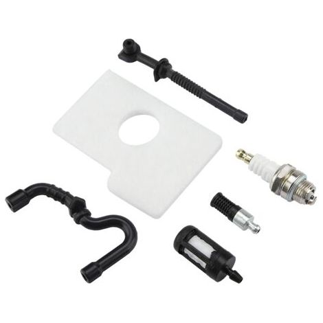 Pair Ensemble Filtre à Air et Carburant avec Bougies pour Tronçonneuse Compatible Modèles 017 018 MS170 MS180-