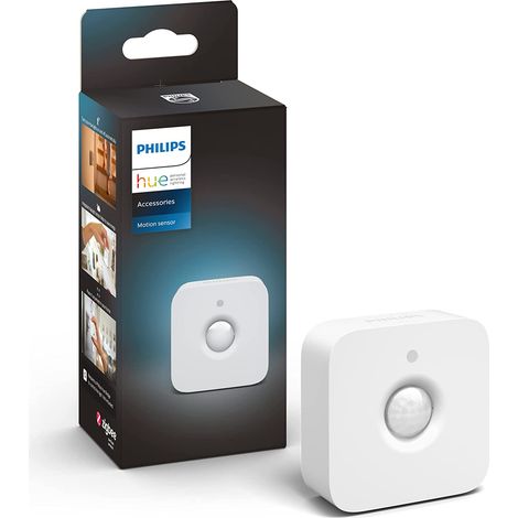 Philips Hue – Détecteur de mouvement sans fil intérieur – Angle de détection 100° – Protection IP42 – Compatible avec Hue Bridge et assistants vocaux (1/10)