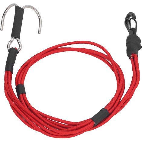Sangle de remorquage élastique avec crochets pour treuil cinétique RC Crawler 1/10 et 1/8 (rouge) (1/5)
