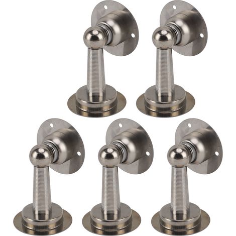 5 Pcs Butoir de Porte Magnétique Acier Inoxydable Fixation Facile Aimant Puissant Stoppe Porte pour Bureau Chambre Placard Hôtel (1/5)