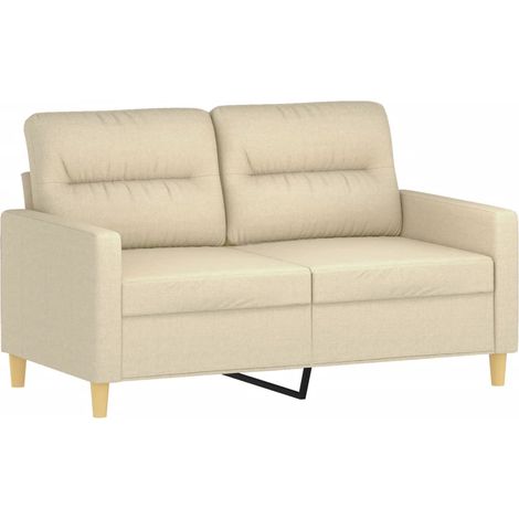 Divano a 2 Posti Crema 120 cm in Tessuto vidaXL 923967 (1/5)