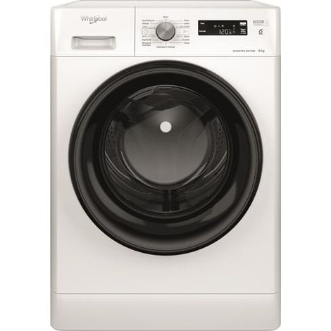Whirlpool – Lave-linge hublot 8 kg 1200 tr/min A – FreshCare+ pour linge frais jusqu’à 6 h – Départ différé jusqu’à 24 h – FFS827BFR
