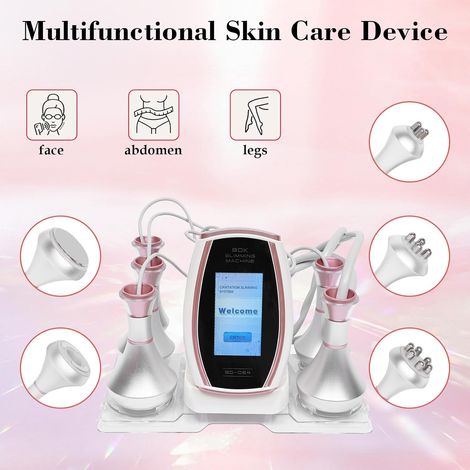 80K amincissant machine, 5 en 1, cavitation ultrasonique multipolaire, dispositif de soins de la peau, appareil pour la perte de poids