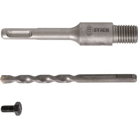 Mandrin d'entraînement STIER SDS-Plus M16 110 mm avec foret à centrer, pour trépans (1/5)