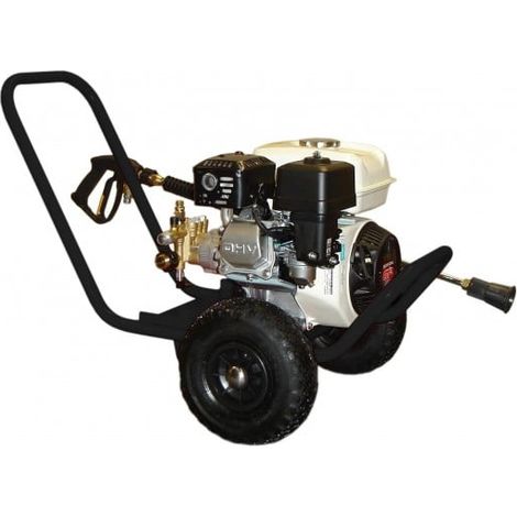 Nettoyeur haute pression thermique 150 bar – Débit 660 l/h – Moteur HONDA 5,5 CV – Pompe axiale 3 pistons céramiqués – Pour chantiers humides – Dimaco