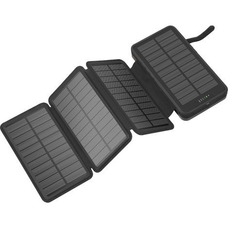 Chargeur Solaire 20000mAh Batterie Externe avec 4 Panneaux Solaires Imperméable Pliables Power Bank avec Rapide Entrée USB C et 4LED Chargeur Portable pour Téléphone Tablettes Outdoor Camping (1/4)